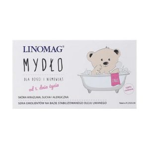 Мыло с первых дней жизни, мишка в ванной, Linomag