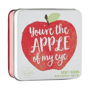 Мыло для тела в металлической коробке "Яблоко", Scottish Fine Soap In A Tin Fruits Apple Soap