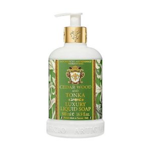 Натуральное жидкое мыло "Кедр и бобы тонка", Saponificio Artigianale Fiorentino Cedar Wood And Tonka Luxury Liquid Soap