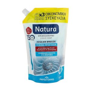 Жидкое крем-мыло "Эгейский бриз", Papoutsanis Natura Pump Aegean Breeze (Refill)