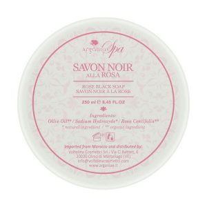 Натуральное черное оливковое мыло "Роза", Arganiae Spa Savon Noir Rose