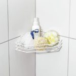 Полка для ванной угловая, 20,5x20,5x6,5 см, цвет белый