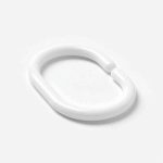 Набор колец для шторы в ванную комнату IDDIS White