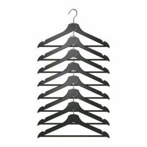 Набор плечиков БУМЕРАНГ, 8 шт, черный