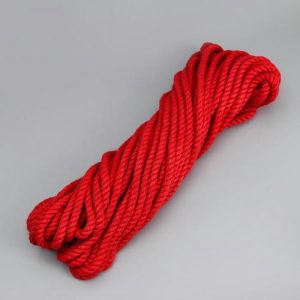 Канат х/б, d=6 мм, 20 м, моток, цвет красный