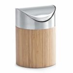 Мусорное ведро настольное 12х17 см, бамбук, металл