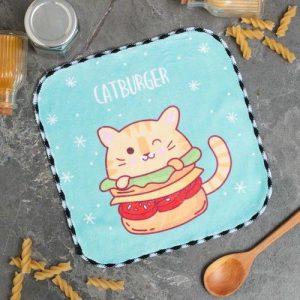 Салфетка для уборки Catburger, 20х20 см, п/э