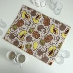 Коврик для сушки посуды Доляна «Фрукты», 38x51 см, микрофибра