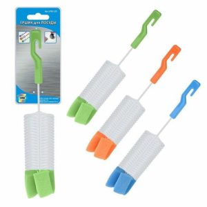 Ёршик для посуды, комбинированный, h 26 d 5 см, МИКС