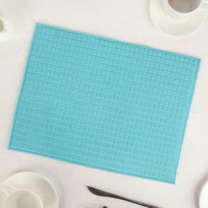 Салфетка для сушки посуды Доляна, 30x40 см, микрофибра, цвет голубой