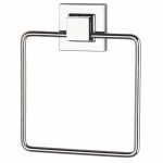 Держатель для полотенца квадрат самоклеящийся, цвет хром,