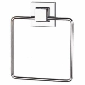 Держатель для полотенца квадрат самоклеящийся, цвет хром,
