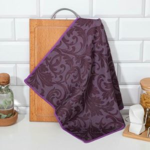 Полотенце микрофибра «Доляна», цвет фиолетовый, размер 40х40 см