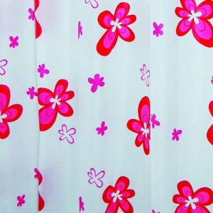 Штора для ванной комнаты Blume, цвет красный 180х200 см