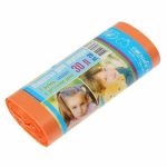 Мешки для мусора «Помочь просто», 30 л, 10 мкм, 48x57,5 см, ПНД, 20 шт, цвет оранжевый