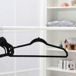 Вешалка-плечики для одежды, размер 46-48, флокированное покрытие, цена за шт, цвет чёрный