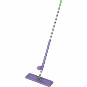 Швабра для мытья пола ORION прямоугольная, 130 см, цвет фиолетовый-зелёный