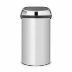 Мусорное ведро Brabantia Touch Bin, система Soft Touch, цвет серый металлик, 60 л