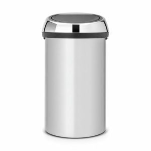 Мусорное ведро Brabantia Touch Bin, система Soft Touch, цвет серый металлик, 60 л