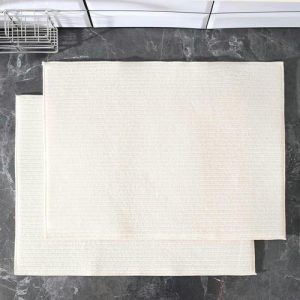 Набор салфеток для сушки посуды, 2 шт: 28x51 см, микрофибра, цвет бежевый