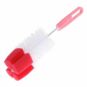 Ёршик для посуды с губкой, 21x5 см, цвет МИКС
