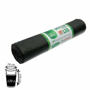 Мешки для мусора Bio, 120 л, 16 мкм, ПНД, 50 шт, цвет чёрный