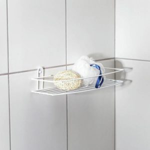 Полка для ванной прямая, 35x13x7,5 см, цвет белый