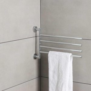 Держатель для полотенец, 4 спицы, 34,5x21 см, цвет хром