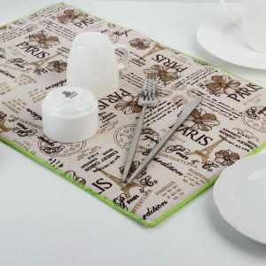 Салфетка для сушки посуды Доляна «Париж, я тебя люблю», 34x50 см, лён