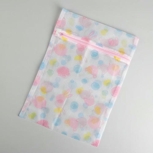 Мешок для стирки белья Доляна, 30x40 см, мелкая сетка, рисунок МИКС — изображение 2