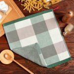 Салфетка Доляна «Клетка» цв.зелёный 35*35 см, 100% хлопок