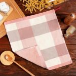 Салфетка Доляна «Клетка» цв.розовый 35*35 см, 100% хлопок