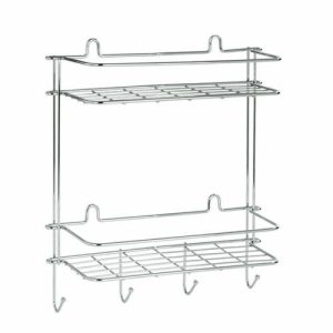Полочка настенная Slim, 2 яруса, 4 крючка