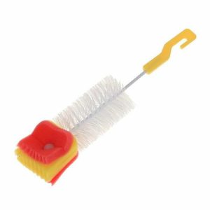 Ёршик для посуды с губкой, 3x25 см, цвет МИКС