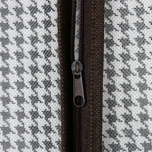 Чехол для одежды с ПВХ окном Доляна «Вилли», 60x120 см, цвет бело-коричневый — изображение 2