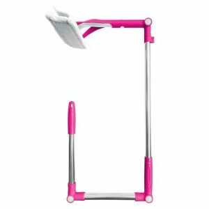 Швабра для мытья пола ORION прямоугольная, цвет серый-розовый