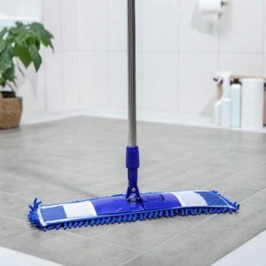 Швабра для мытья пола плоская Доляна «Ocean», насадка из микрофибры букли 50x15 см, телескопическая стальная ручка 84-132 см
