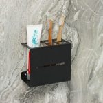 Держатель для зубных щёток «Лофт Арт», 13x7,5 см, цвет чёрный