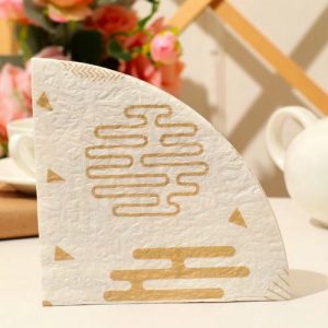 Салфетка New line Decor Скрепки золото,фигурная, 12 шт