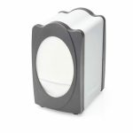 Диспенсер вертикальный для бумажных салфеток, размер салфеток 14 х 9,3 см, цвет серый/белый