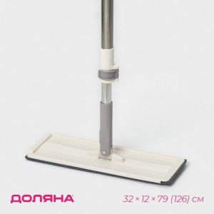 Швабра к набору для мытья пола с вертикальным отжимом Доляна, комплектующие к набору, 32x12x80(125) см