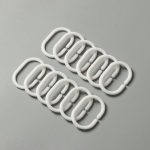 Набор колец для штор в ванную, пластик, 12 шт, цвет белый