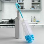 Ёршик для посуды с губкой, 6,5x33 см, цвет МИКС