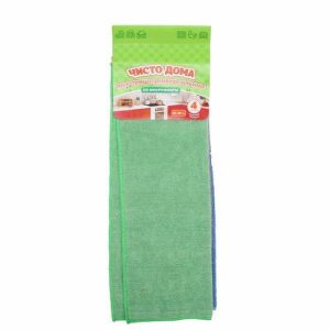 Микрофибра полотенца Чисто дома 30х40, 4 шт