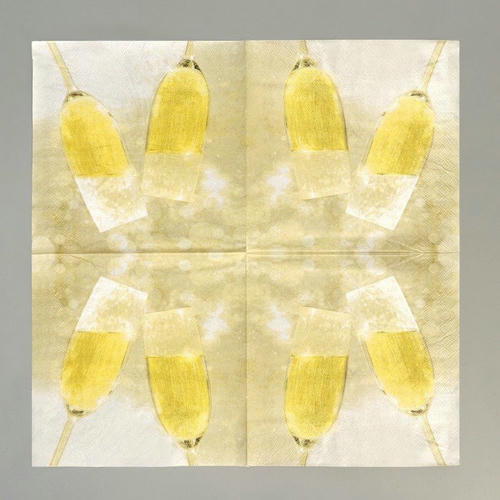 Салфетки бумажные «Бокалы», в наборе 20 штук, 33 x 33 см — изображение 2