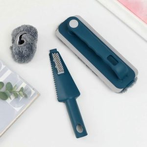 Щётка трансформер с насадкой из микрофибры, 19x6 см, дополнительная щётка