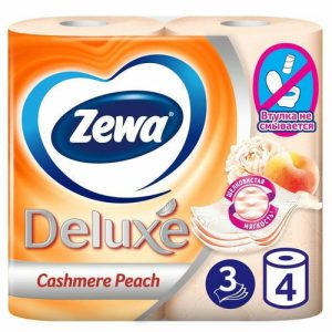 Туалетная бумага Zewa Deluxe Cashmere Peach, 3 слоя, 4 шт