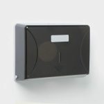 Диспенсер бумажных полотенец в листах, пластиковый, 27x20x10 см, цвет серый