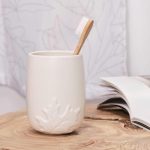 Стакан для зубных щеток Shelest, 8.5х8.5х11 см, цвет белый