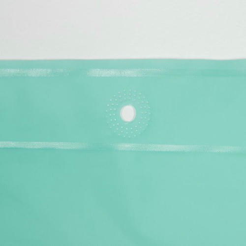 Набор для ванной SAVANNA «Селест»: штора 180x180 см, ковёр 38x69 см, цвет морской волны — изображение 2